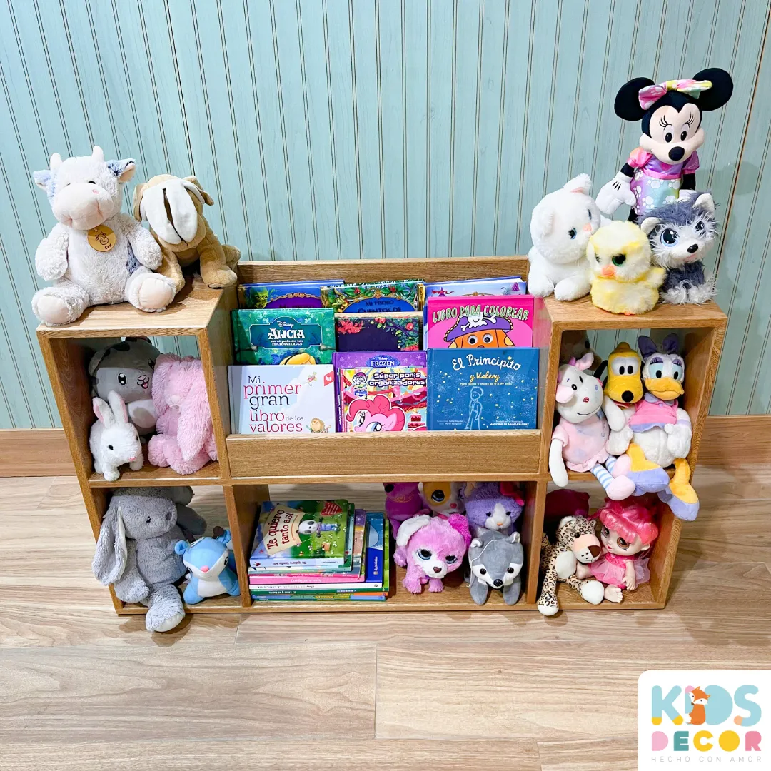 Mueble Organizador con Biblioteca en Roble 100% – Inspirado en Montessori - Imagen 3