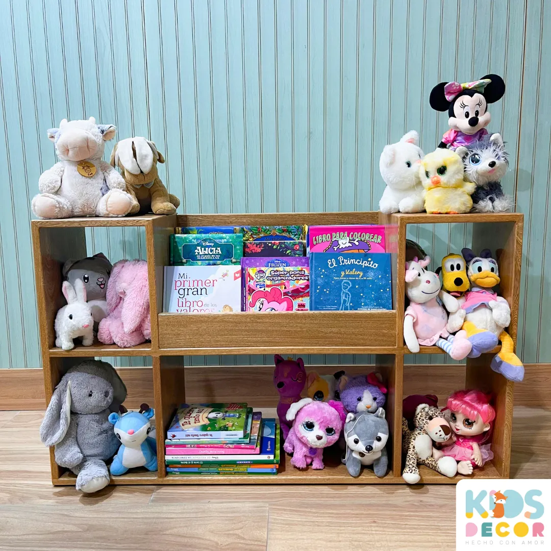 Mueble Organizador con Biblioteca en Roble 100% – Inspirado en Montessori - Imagen 4