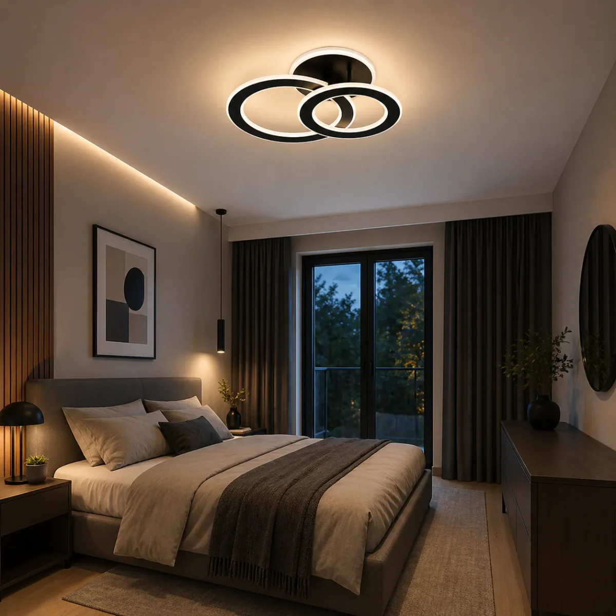 Lámpara de Techo LED 2 Aros DISCO - FL642-2C - Imagen 6