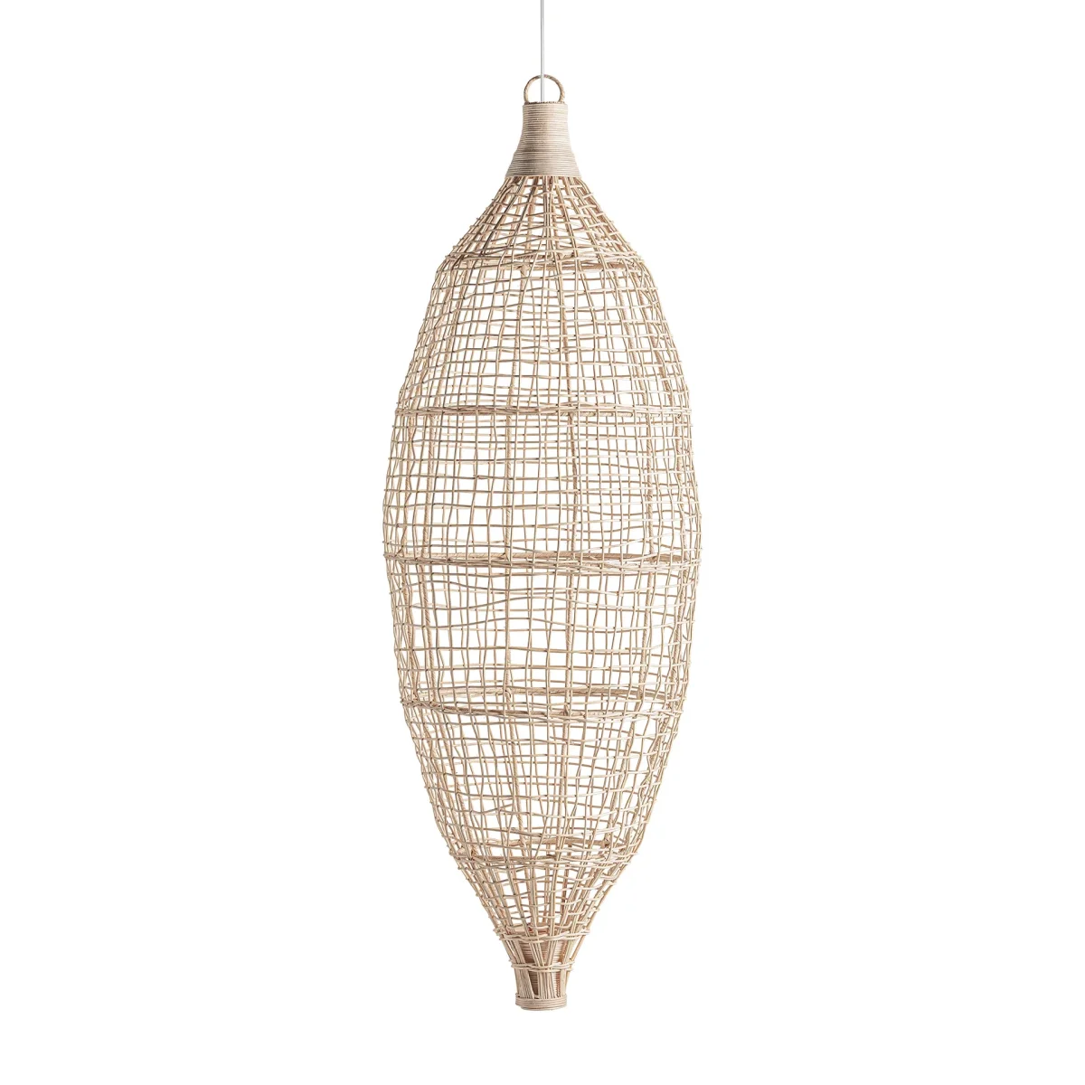 Escultura Cleis en ratán marrón – Estilo boho - Imagen 2