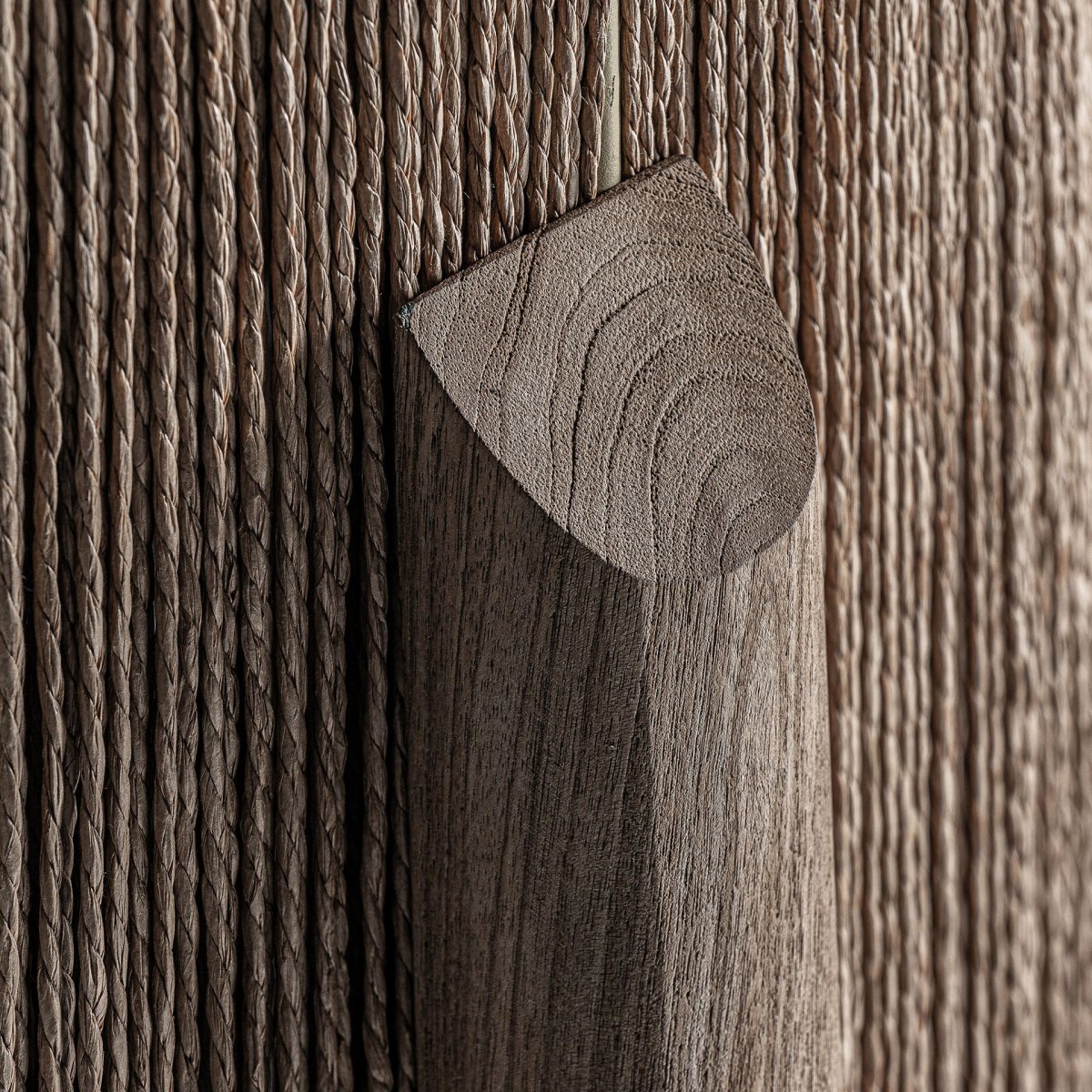 Macetero Jacquard en madera de mango marrón – Estilo Contemporáneo - Imagen 3