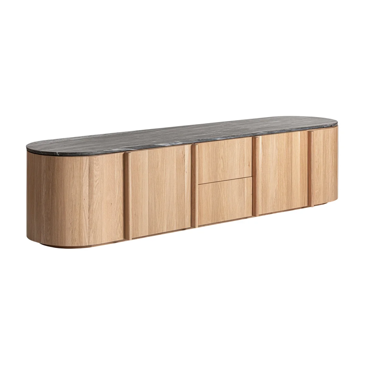 Aparador Nara en madera de roble marrón claro – Estilo Contemporáneo - Imagen 3